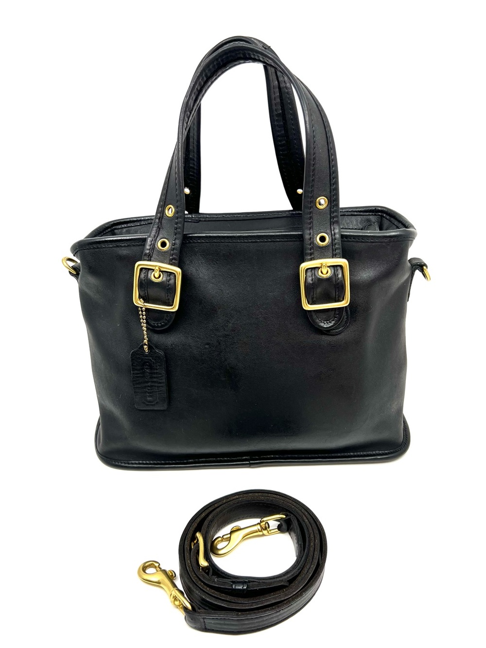 Vintage Coach Legacy Satchel Style #9063 in Black Glovetanned Leather